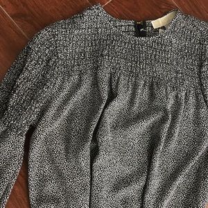 Michael Kors Black And White‎ Bell Sleeve Blouse